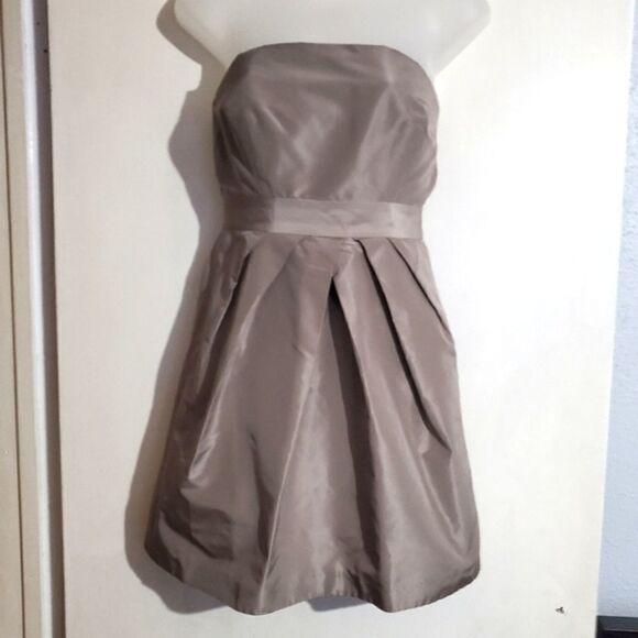 J. Crew Taupe Strapless Mini Dress - Picture 2 of 8